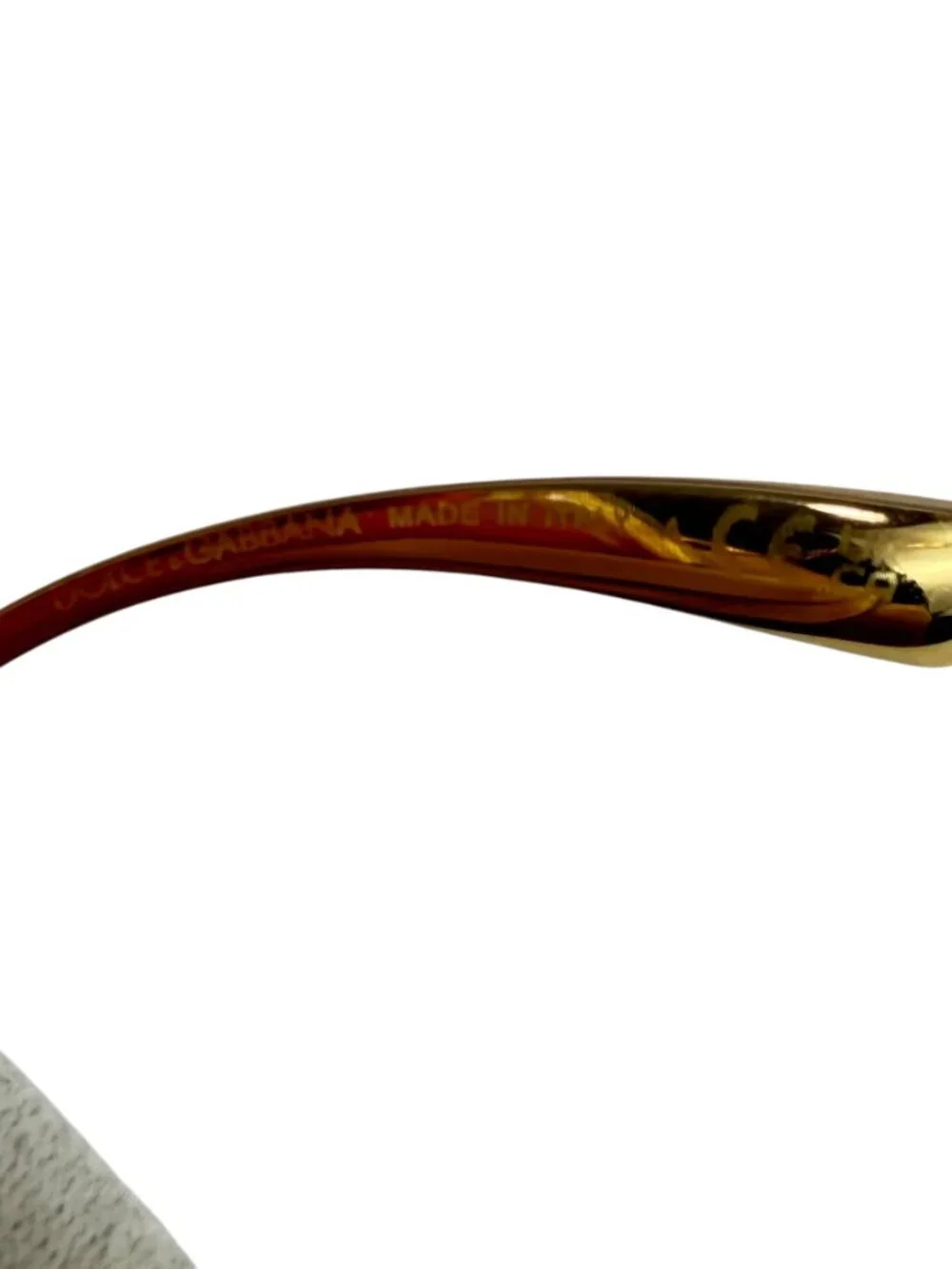 DOLCE & GABBANA DG2319 Gold Frame Black Sunglasses Made in Italy